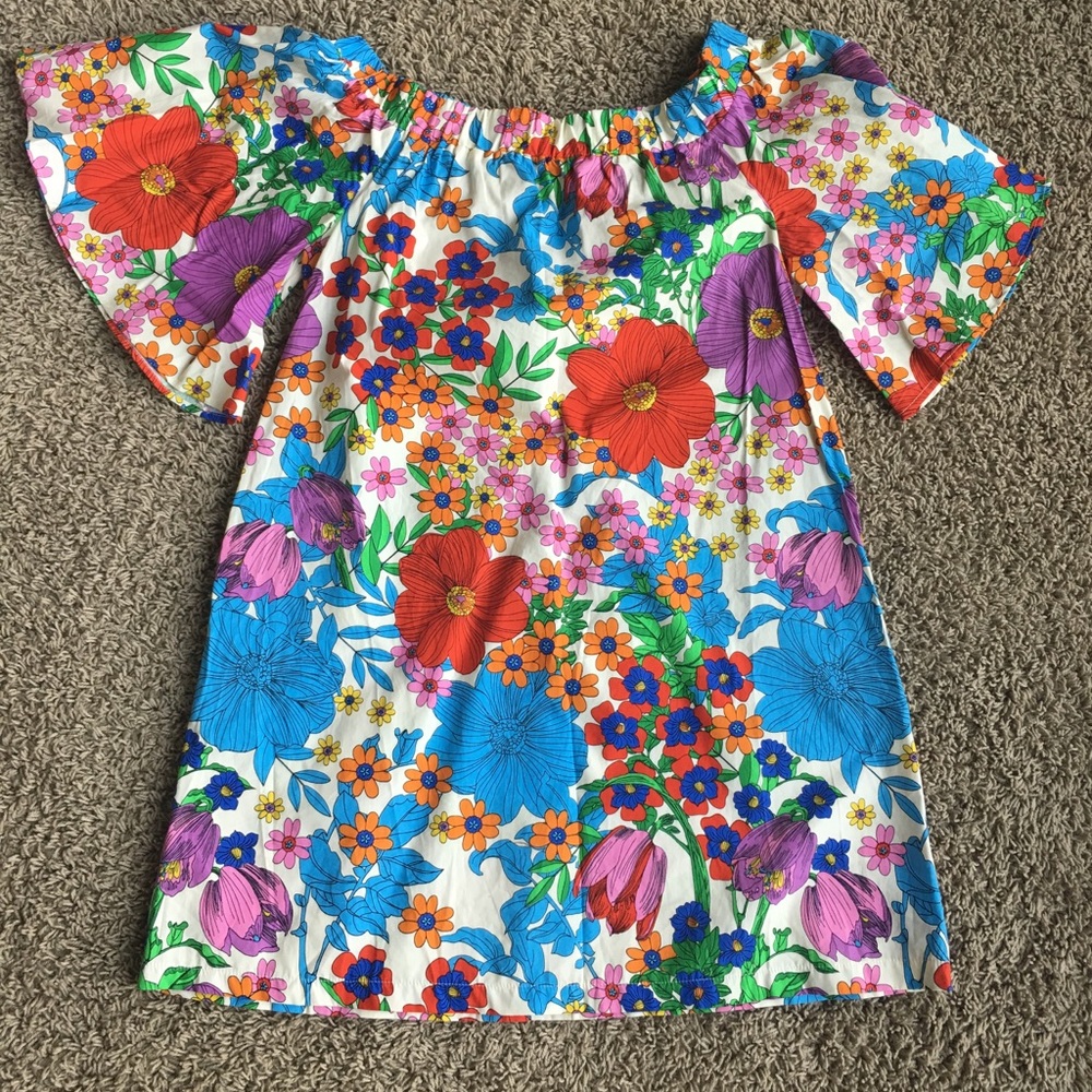 Flower off the shoulder dress